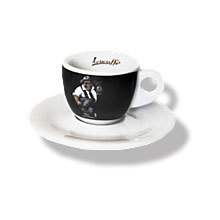 Espressotasse schwarz Logo